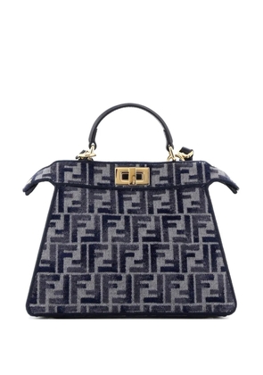 Fendi Pre-Owned Peekaboo ISeeU Bag Zucca Velvet Jacquard Small satchel - Blue
