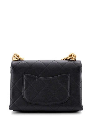 CHANEL Pre-Owned Bracelet On Chain Flap Bag Quilted Caviar Mini crossbody bag - Black