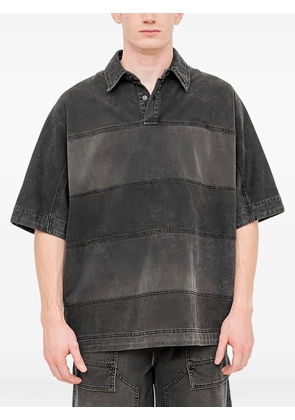 Juun.J panelled polo shirt - Black
