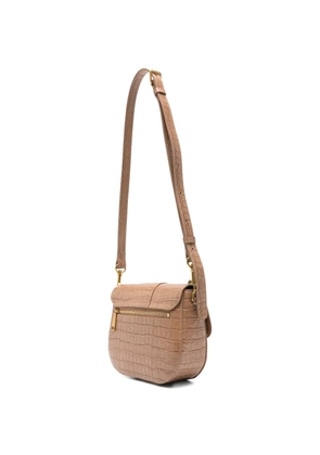Lancaster croc-effect cross body bag - Neutrals