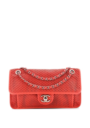 CHANEL Pre-Owned Up In The Air Flap Bag Perforated Leather Medium shoulder bag - Red
