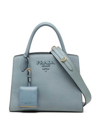 Prada Pre-Owned 2013-2026 Small Saffiano Cuir Monochrome Top Handle Tote satchel - Blue