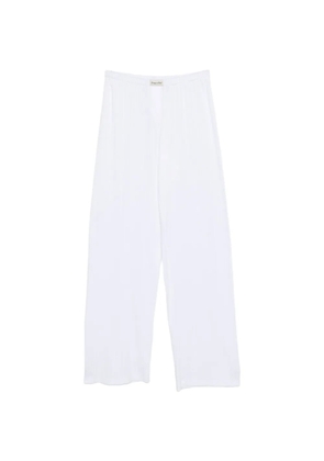 Sporty & Rich pointelle-knit elasticated trousers - White