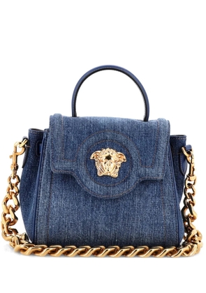 Versace Pre-Owned La Medusa Top Handle Bag Denim Small shoulder bag - Blue