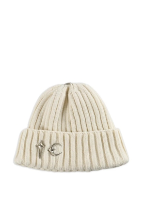 THUG CLUB ribbed-knit hat - White