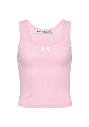 Rest & Recreation logo-print ribbed cotton tank top - Pink