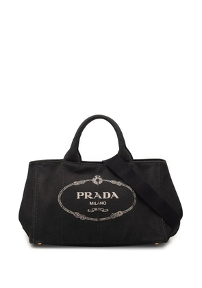 Prada Pre-Owned 2013-2026 Canvas Canapa Logo satchel - Black