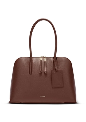 Furla L Atmosfera Dome leather shoulder bag - Brown