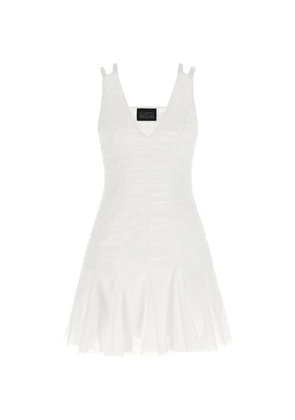 Giovanni Bedin smock-effect pleated mini dress - White