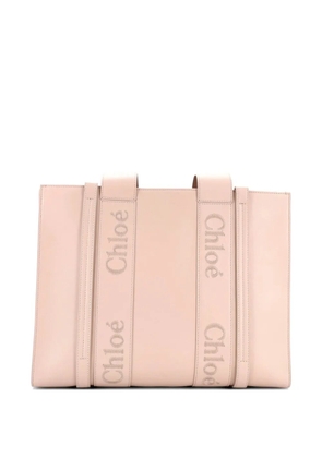 Chloé Pre-Owned Woody Leather Medium tote bag - Pink