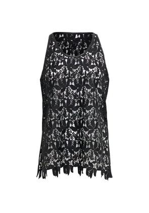 YCH floral-lace top - Black