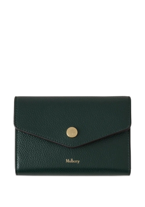 Mulberry grained-leather press-stud wallet - Green