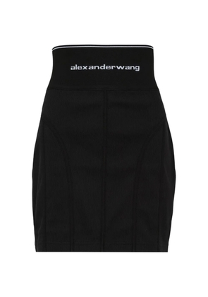 Alexander Wang ribbed high-waisted midi skirt - Black