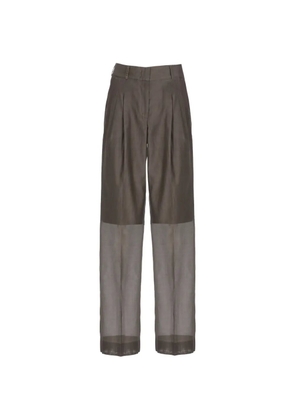 Peserico sheer-panel tailored trousers - Brown