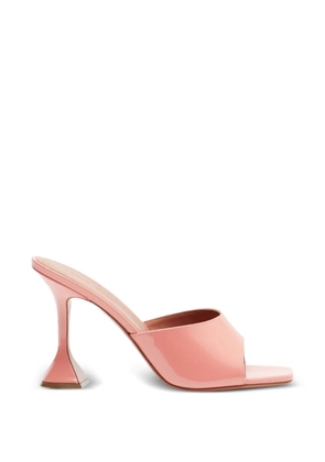 Amina Muaddi Lupita patent-leather mules - Pink