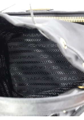 Prada Pre-Owned Drawstring Tessuto Small bucket bag - Black