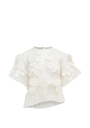 Ulla Johnson Aliya floral-appliqué blouse - White