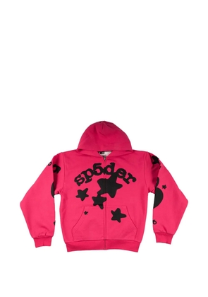 SP5DER Beluga zip-up hoodie - Pink