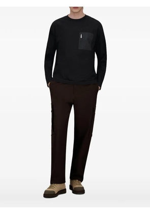 Laminar zip-pocket long-sleeve T-shirt - Black