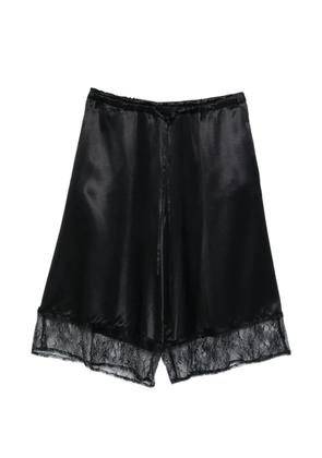 THE NINA STUDIO lace-detail shorts - Black