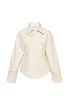 Stella McCartney asymmetric-fastening fitted jacket - Neutrals