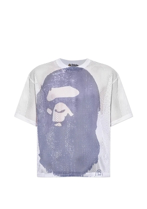 A BATHING APE® Ape Head mesh T-shirt - White