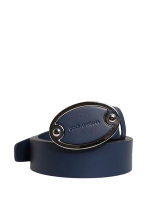 Dolce & Gabbana logo-buckle leather belt - Blue