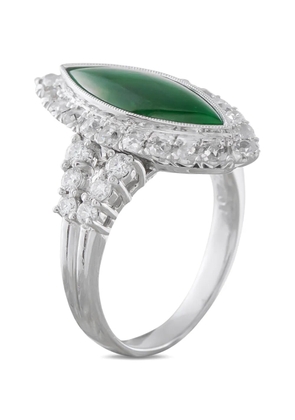 LB Exclusive jade and diamond ring - Silver