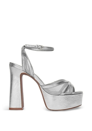CARRANO Allure metallic-effect platform sandals - Silver