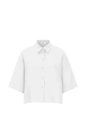 Drykorn YARIKA linen short-sleeve blouse - White