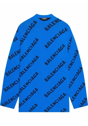Balenciaga Allover Logo jumper - Blue