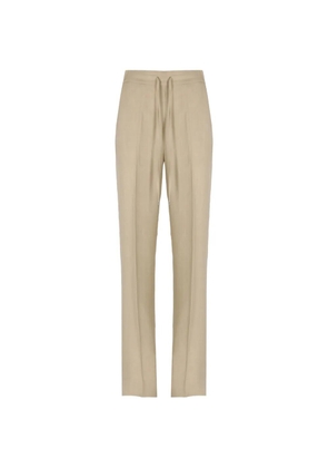 Antonelli drawstring-waist pressed-crease trousers - Neutrals