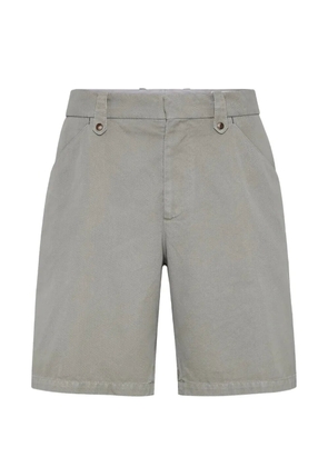 Brunello Cucinelli gabardine-weave bermuda shorts - Grey