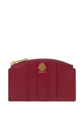 Bally logo-print leather coin purse - Red