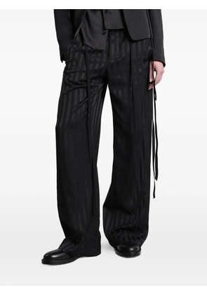 Ann Demeulemeester Anneke stripe-pattern trousers - Black