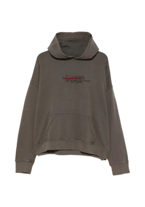 Song For The Mute embroidered-logo pouch-pocket hoodie - Brown