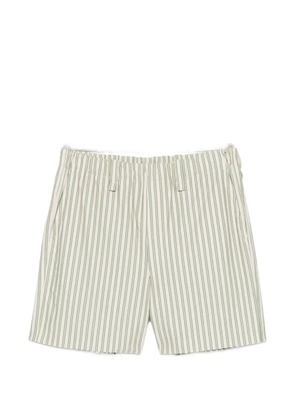 Issey Miyake vertical-stripe shorts - Green