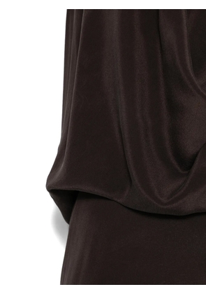 Alysi sleeveless draped maxi dress - Brown