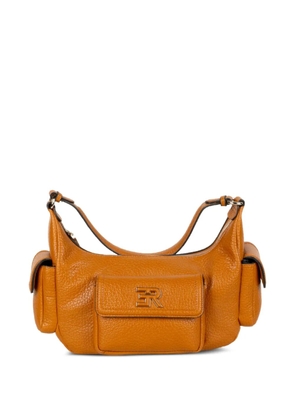 ERMANNO FIRENZE multi-pocket grained leather shoulder bag - Brown