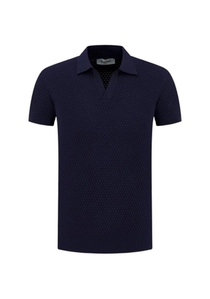 Gran Sasso textured-knit polo shirt - Black