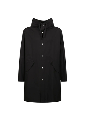 Jil Sander logo-print hooded parka - Black