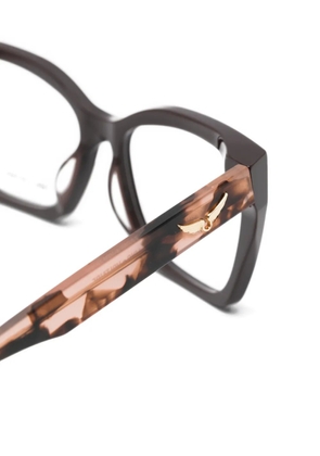 Zadig&Voltaire tortoiseshell-effect cat-eye glasses - Brown