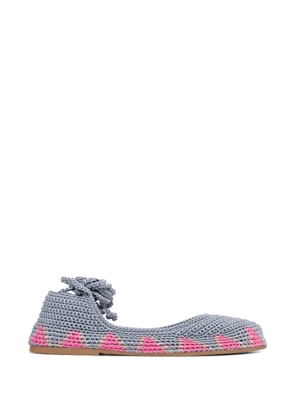 SLO_HAND_MADE crochet ballet flats - Grey