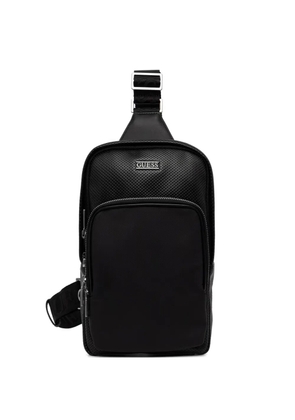 GUESS USA Boston perforated-detail logo-plaque backpack - Black