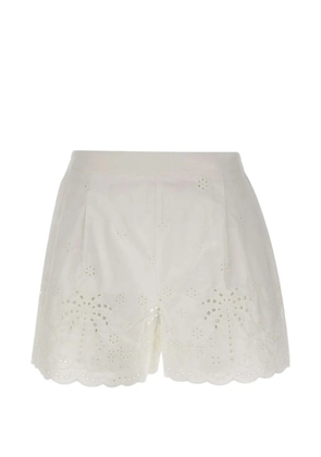 MC2 Saint Barth Amani broderie-anglaise shorts - White