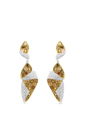 HYT Jewelry diamond drop earrings - Gold