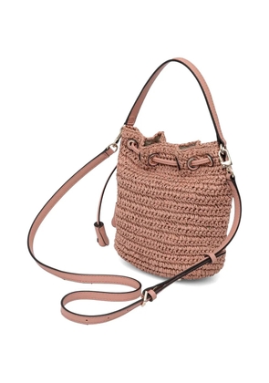 GUESS USA Ofelia interwoven bucket bag - Pink
