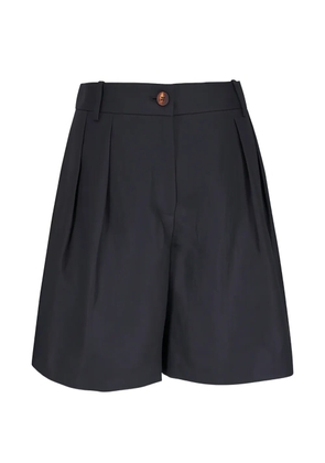 Lafayette 148 Park pleated linen shorts - Black