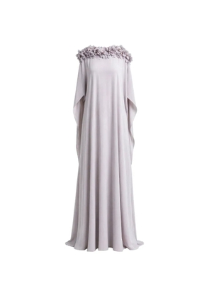Gemy Maalouf floral-embellished kaftan dress - Purple