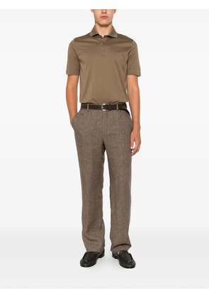 Incotex elasticated-waistband trousers - Brown